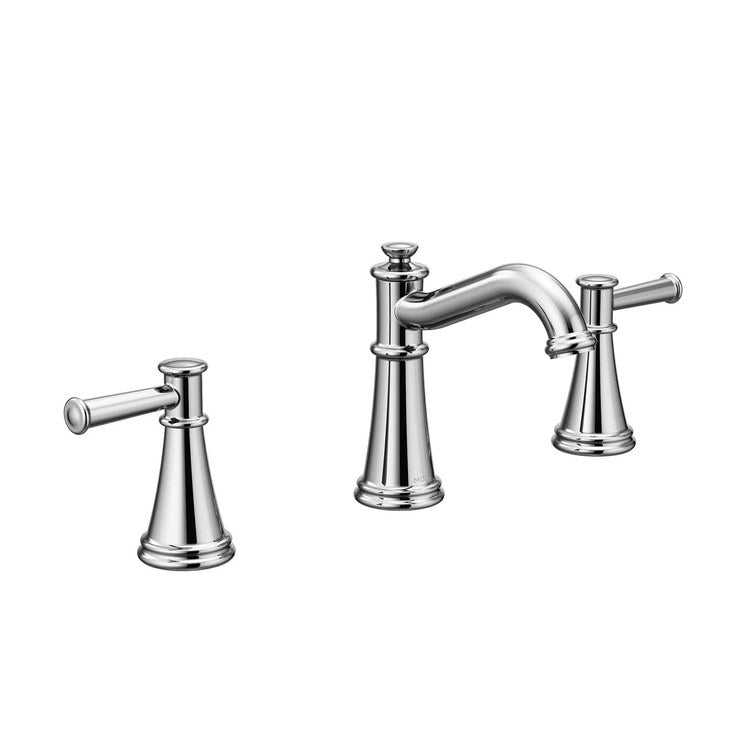 Lavatory Faucet Belfield Widespread 8 to 16 Inch Spread 2 Lever ADA WaterSense Matte Black 1.2 Gallons per Minute High Arc Pop-Up 3 Hole - Image 1