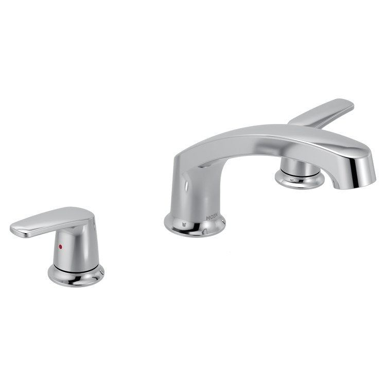 Roman Tub Trim Chateau 2 Lever Chrome ADA 10 Inch Spread 3 Hole for Moen M-PACT Common Valve System - Image 1
