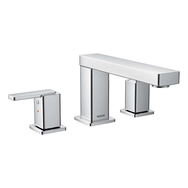 Roman Tub Trim Iver Widespread 2 Lever Chrome ADA 11-3/4 Inch Spread 3 Hole for Rough-In 4792 to 4798 - Image 1