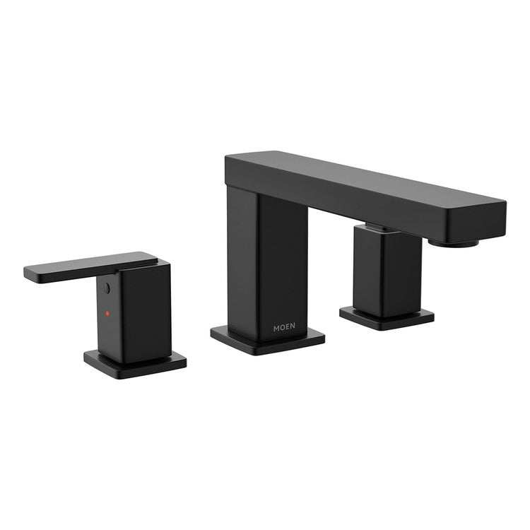 Roman Tub Trim Iver Widespread 2 Lever Matte Black ADA 11-3/4 Inch Spread 3 Hole for Rough-In 4792 to 4798 - Image 1