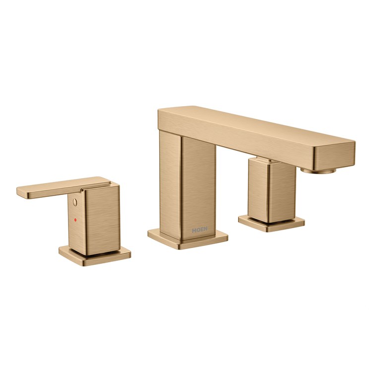 Roman Tub Trim Iver Widespread 2 Lever Bronzed Gold ADA 11-3/4 Inch Spread 3 Hole for Rough-In 4792 to 4798 - Image 1
