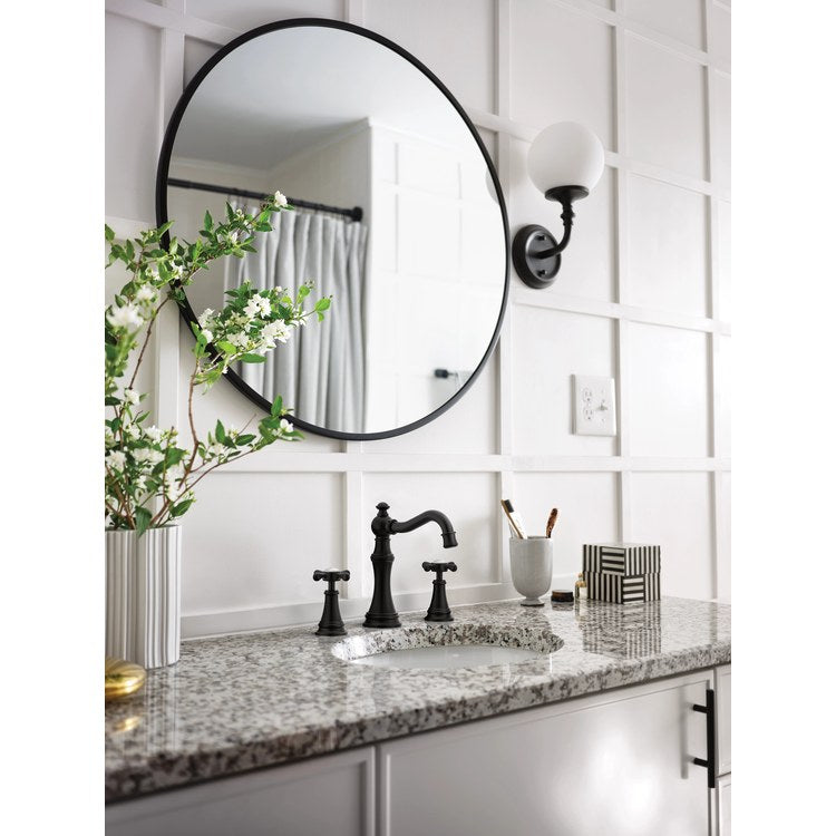 Lavatory Faucet Weymouth Widespread 8 to 16 Inch Spread 2 Cross WaterSense Matte Black 1.2 Gallons per Minute High Arc Pop-Up 3 Hole - Image 2