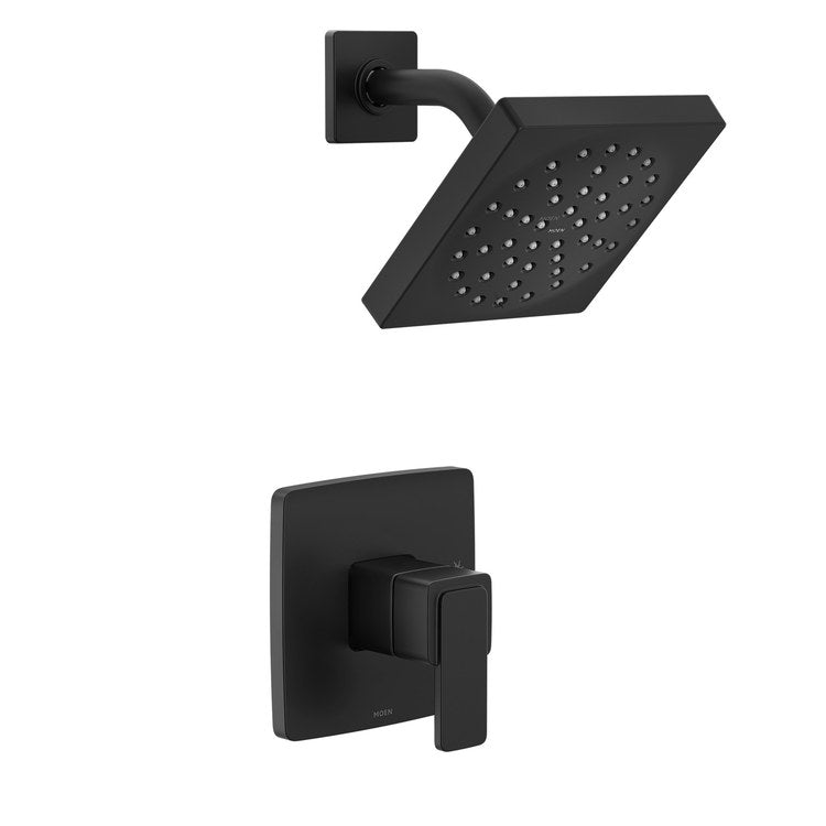 Shower Trim Iver Posi-Temp 1 Lever Matte Black 1 Functions WaterSense ADA 1.75 Gallons per Minute for U130/U140 Valve - Image 1