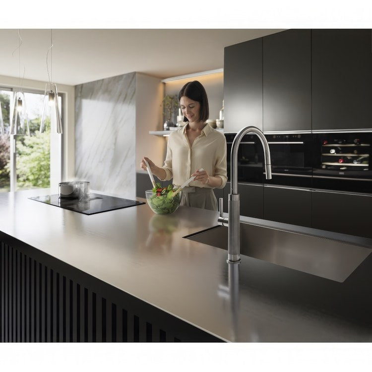 Kitchen Faucet Mythos Masterpiece 1 Lever Stainless Steel Pull Down J-Spout 360 DEG Swivel Shank - Image 3
