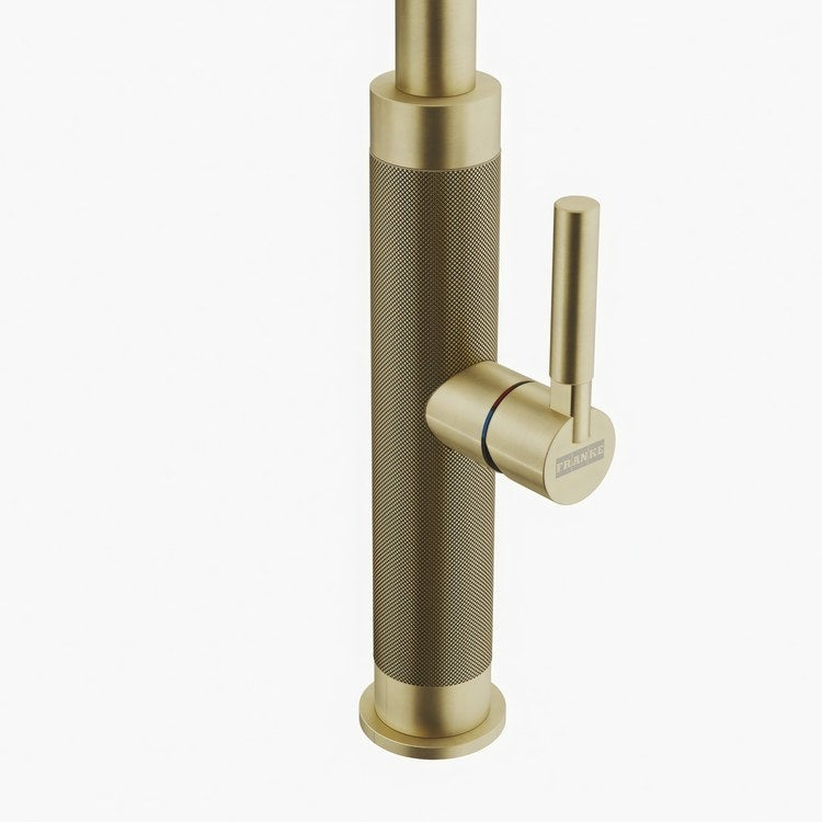 Kitchen Faucet Mythos Masterpiece 1 Lever Gold Pull Down J-Spout 360 DEG Swivel Shank - Image 2
