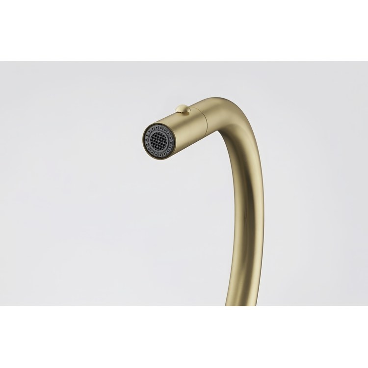 Kitchen Faucet Mythos Masterpiece 1 Lever Gold Pull Down J-Spout 360 DEG Swivel Shank - Image 3