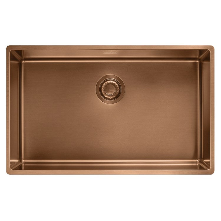 Kitchen Sink Mythos Masterpiece 1 Bowls Copper Undermount Rectangle Stainless Steel - Image 1