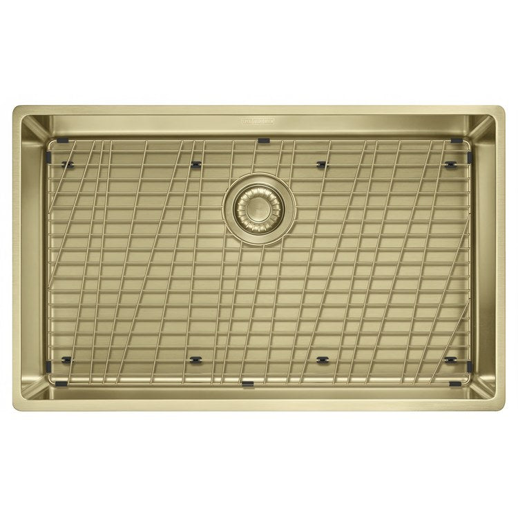 Kitchen Sink Mythos Masterpiece 1 Bowls Gold Undermount Rectangle Stainless Steel - Image 2