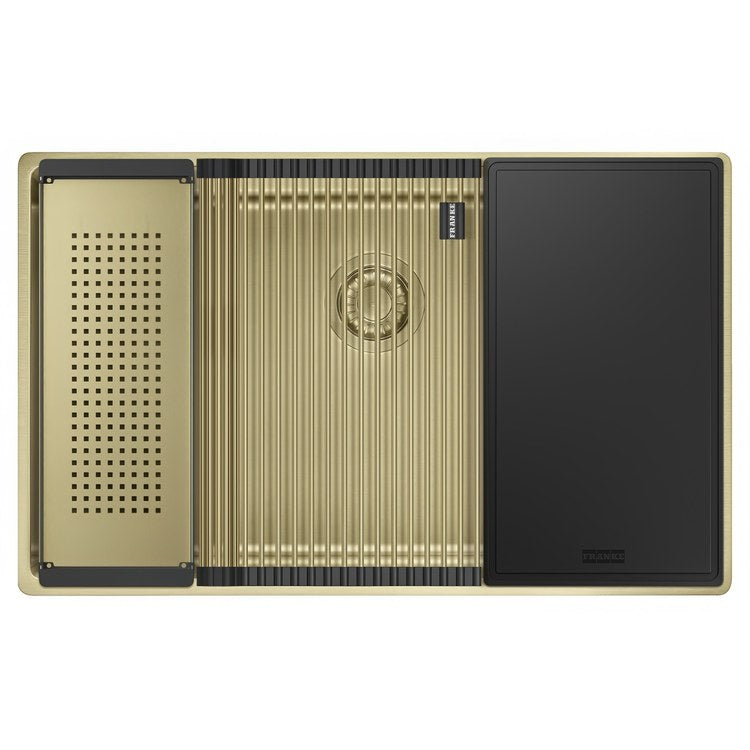Kitchen Sink Mythos Masterpiece 1 Bowls Gold Undermount Rectangle Stainless Steel - Image 3