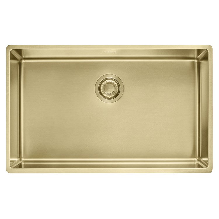 Kitchen Sink Mythos Masterpiece 1 Bowls Gold Undermount Rectangle Stainless Steel - Image 1
