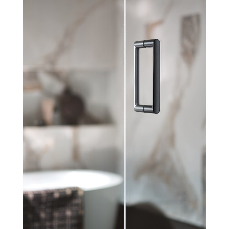 Handle Contemporary Zinc/Stainless Steel 2 Round Matte Black for Shower Door 8 Inch - Image 2