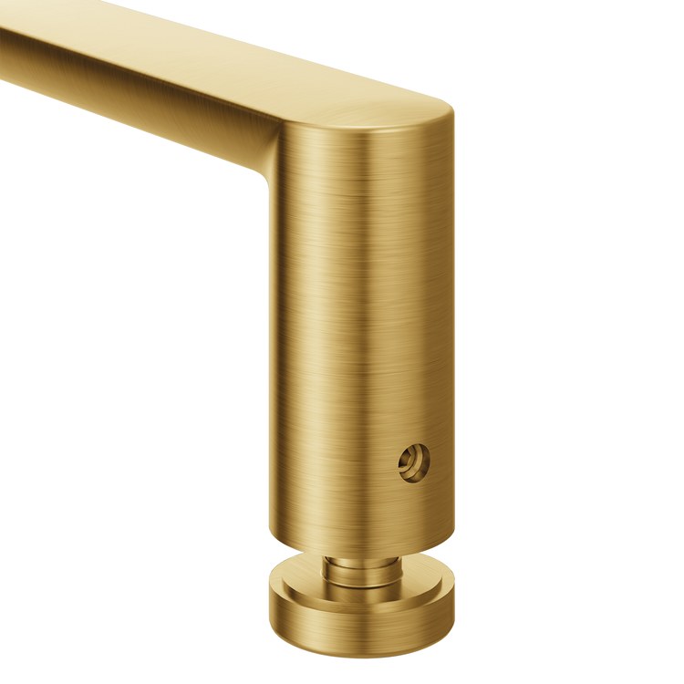 Towel Bar Contemporary 18 Inch Brushed Gold Zinc/Stainless Steel for Shower Door - Image 2