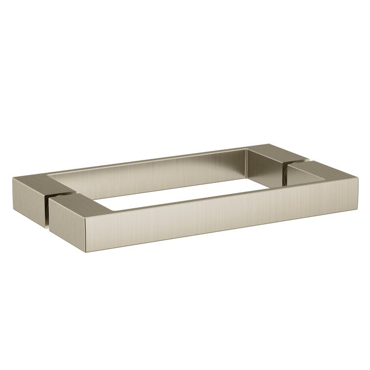 Handle Contemporary Zinc/Stainless Steel 2 Square Brushed Nickel for Shower Door 8 Inch