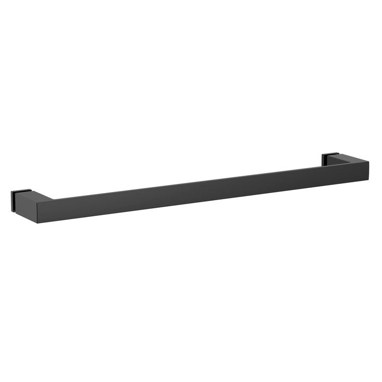 Towel Bar Contemporary 18 Inch Matte Black Zinc/Stainless Steel for Shower Door