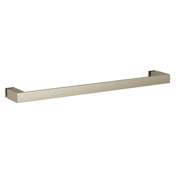 Towel Bar Contemporary 18 Inch Brushed Nickel Zinc/Stainless Steel for Shower Door