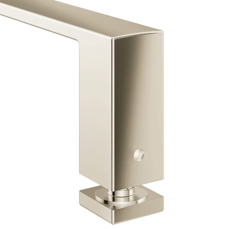 Towel Bar Contemporary 18 Inch Polished Nickel Zinc/Stainless Steel for Shower Door - Image 2