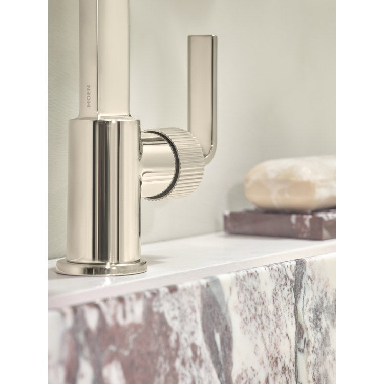 Lavatory Faucet Cambium 1 Lever ADA WaterSense Polished Nickel/Brushed Nickel 1.2 Gallons per Minute Deck Spring Loaded Pop-Up 1 Hole - Image 3