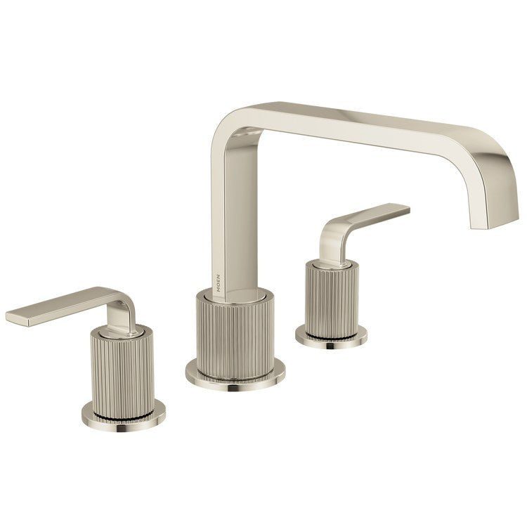 Roman Tub Trim Cambium 2 Lever Brushed Nickel/Polished Nickel ADA 8 Inch Spread 3 Hole for 4792/4793/4794/4796/4797/4798 Valves - Image 1