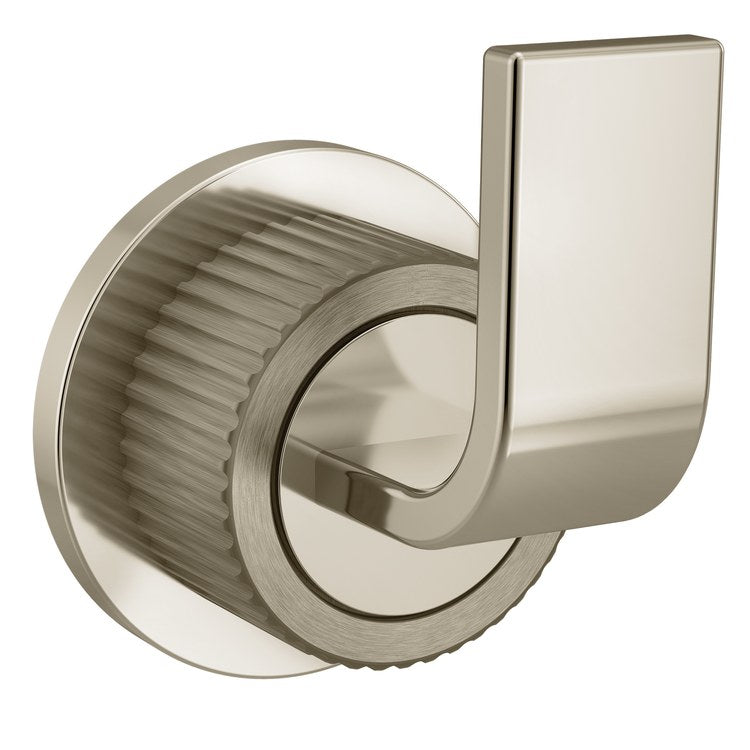 Robe Hook Cambium Single Brushed Nickel/Polished Nickel 2-1/8 Inch Wall Zinc - Image 1
