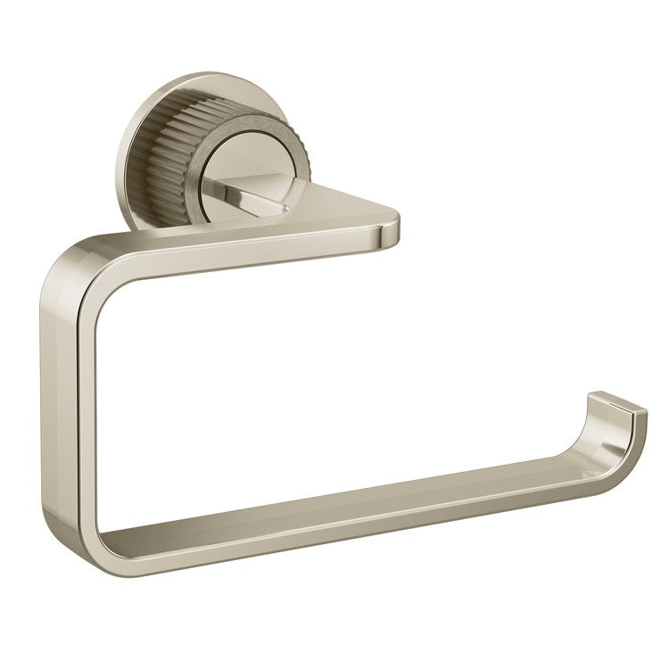 Toilet Paper Holder Cambium Open Brushed Nickel/Polished Nickel Zinc/Stainless Steel 6-1/4 Inch 3-1/2 Inch Wall - Image 1