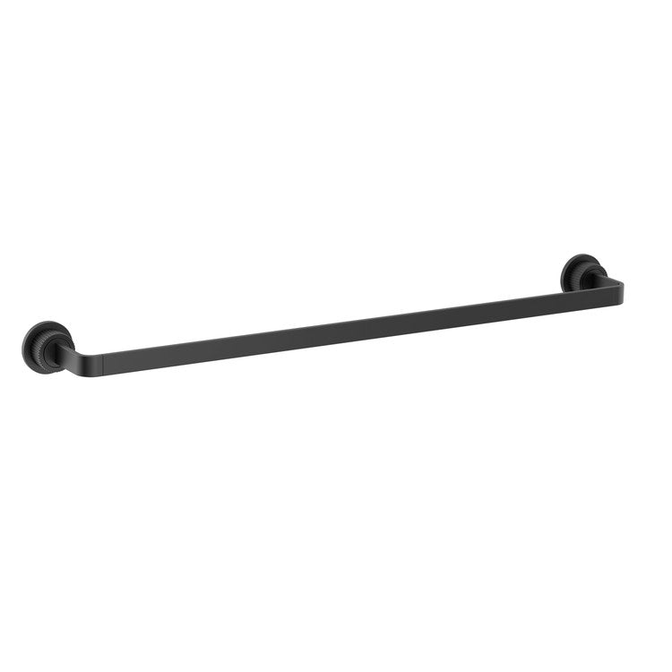 Towel Bar Cambium 24 Inch Single Matte Black Zinc/Stainless Steel - Image 1