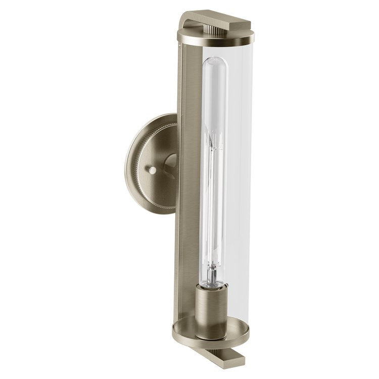 Bath Light Cambium Small 1 Lamp Brushed Nickel Clear Medium Base Type T 100 Watt
