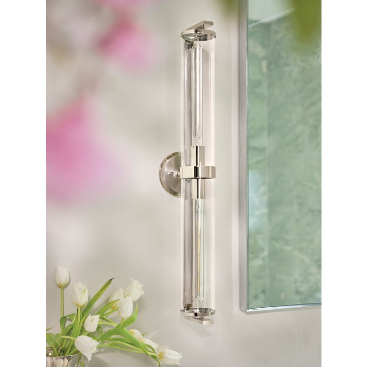 Bath Light Cambium Large 1 Lamp Brushed Nickel/Polished Nickel Clear Medium Base Type T 100 Watt - Image 2