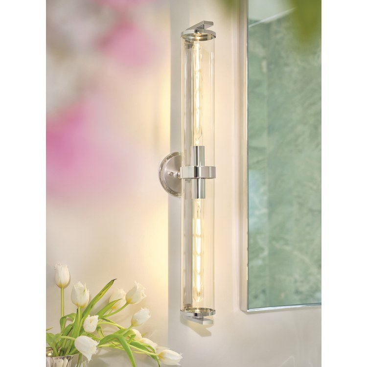 Bath Light Cambium Large 1 Lamp Brushed Nickel/Polished Nickel Clear Medium Base Type T 100 Watt - Image 3