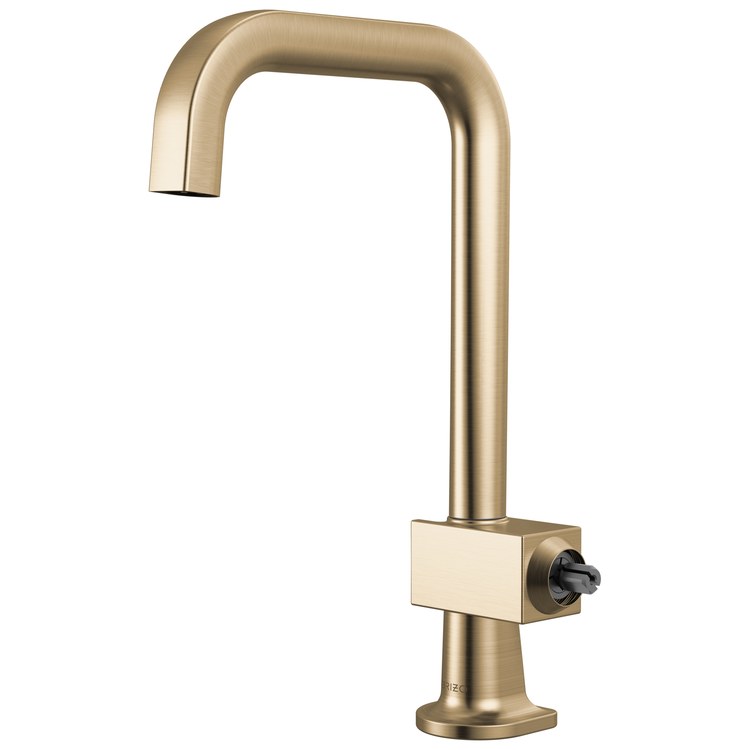 Bar Faucet Frank Lloyd Wright Less Handle Brilliance Luxe Gold Square 360 DEG Swivel 1.8 Gallons per Minute - Image 1