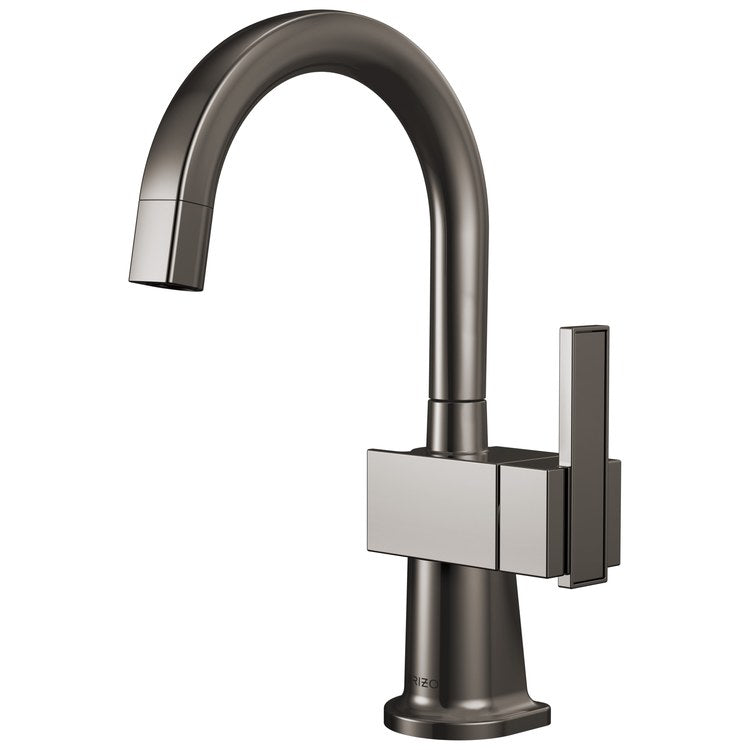 Beverage Faucet Frank Lloyd Wright with Air Gap 1 Lever ADA Brilliance Black Onyx Arc 360 DEG Swivel 1 Hole Diamond Seal 1.5 Gallons per Minute