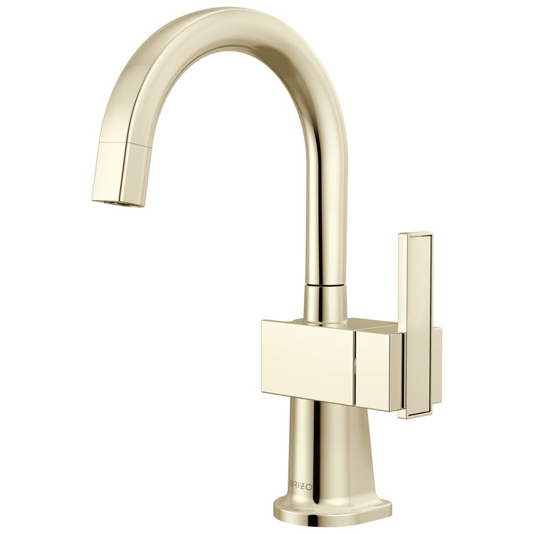 Beverage Faucet Frank Lloyd Wright with Air Gap 1 Lever ADA Brilliance Polished Nickel Arc 360 DEG Swivel 1 Hole Diamond Seal 1.5 Gallons per Minute