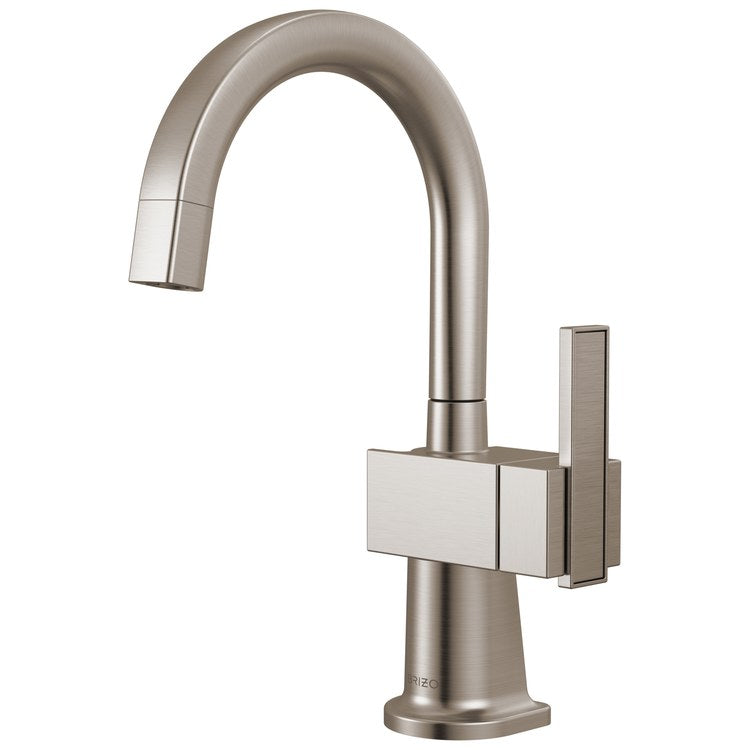 Beverage Faucet Frank Lloyd Wright with Air Gap 1 Lever ADA Brilliance Stainless Arc 360 DEG Swivel 1 Hole Diamond Seal 1.5 Gallons per Minute - Image 1