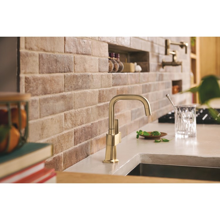 Cold Water Dispenser Frank Lloyd Wright 1 Lever ADA Square 360 DEG Swivel Brilliance Luxe Gold - Image 3