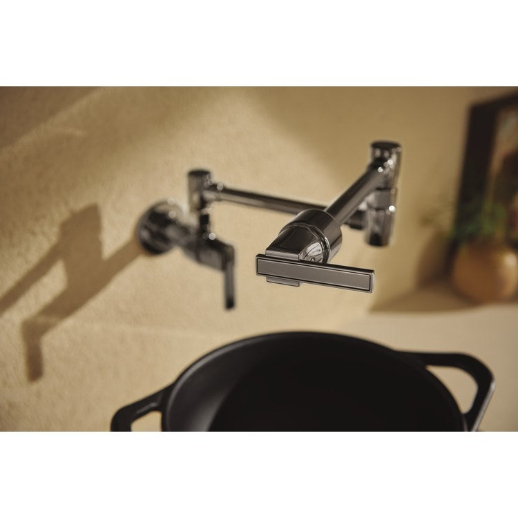 Pot Filler Frank Lloyd Wright Cold Water 2 Lever ADA Brilliance Black Onyx 1 Hole Wall 4.0 Gallons per Minute - Image 3