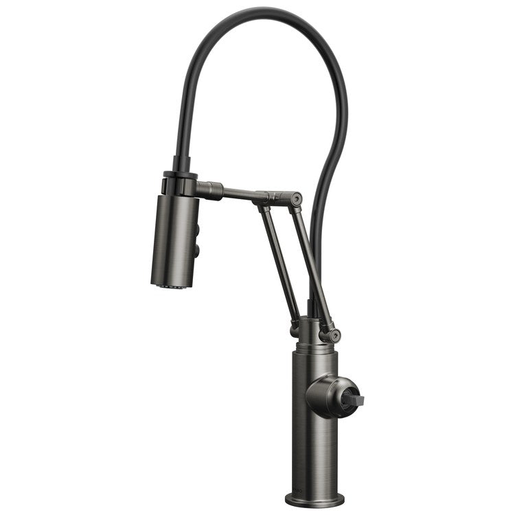 Kitchen Faucet Odin Less Handle ADA Brilliance Luxe Steel Pull Down 2 Function Articulating Arm 360 DEG Swivel 1/3 Hole Deck 1.8 Gallons per Minute - Image 1