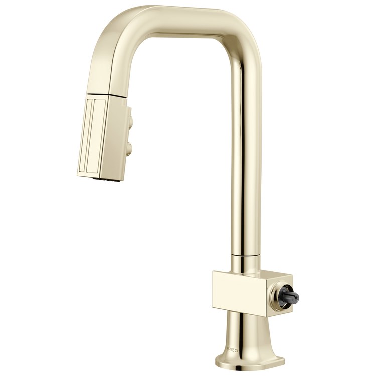 Prep Faucet Frank Lloyd Wright Less Handle Brilliance Polished Nickel Pull Down Square 360 DEG Swivel 1.8 Gallons per Minute - Image 1