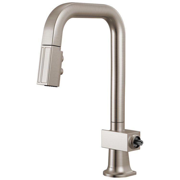 Prep Faucet Frank Lloyd Wright Less Handle Brilliance Stainless Pull Down Square 360 DEG Swivel 1.8 Gallons per Minute - Image 1