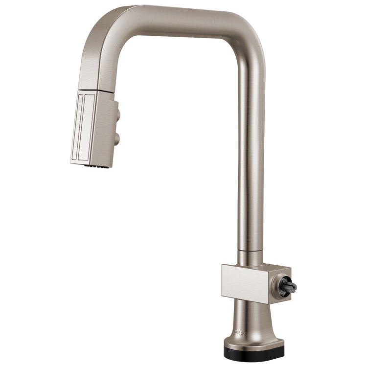 Kitchen Faucet Frank Lloyd Wright Less Handle ADA Brilliance Stainless Pull Down 2 Function Arc 360 DEG Swivel 1 Hole Deck Diamond Seal/SmartTouch 1.8 Gallons per Minute - Image 1