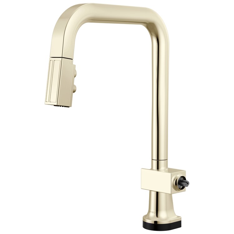 Kitchen Faucet Frank Lloyd Wright Less Handle ADA Brilliance Polished Nickel Pull Down 2 Function Arc 360 DEG Swivel 1 Hole Deck Diamond Seal/SmartTouch 1.8 Gallons per Minute - Image 1