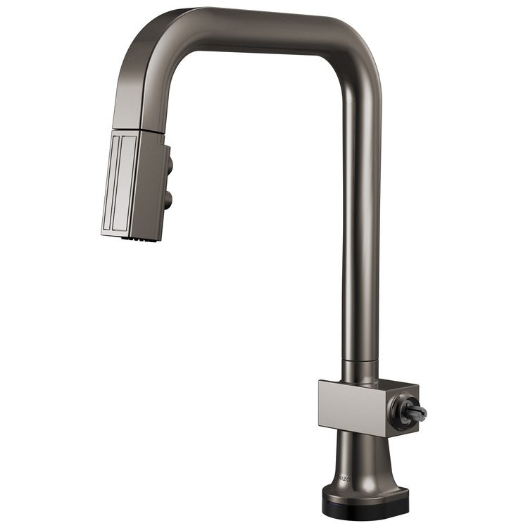 Kitchen Faucet Frank Lloyd Wright Less Handle ADA Brilliance Black Onyx Pull Down 2 Function Arc 360 DEG Swivel 1 Hole Deck Diamond Seal/SmartTouch 1.8 Gallons per Minute - Image 1