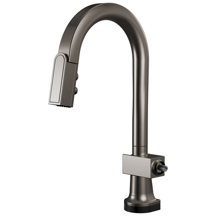 Prep Faucet Frank Lloyd Wright Smart Touch Less Handle Brilliance Black Onyx Pull Down Square 360 DEG Swivel 1.8 Gallons per Minute - Image 1