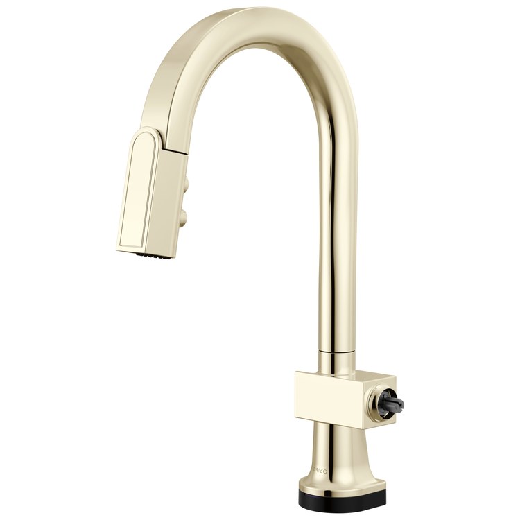 Prep Faucet Frank Lloyd Wright Smart Touch Less Handle Brilliance Polished Nickel Pull Down Square 360 DEG Swivel 1.8 Gallons per Minute - Image 1