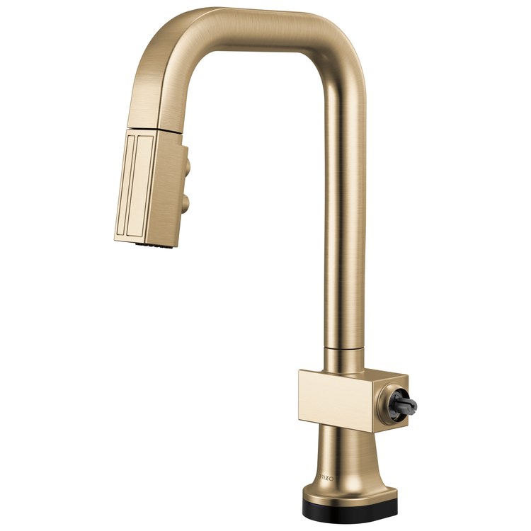 Prep Faucet Frank Lloyd Wright Smart Touch Less Handle Brilliance Luxe Gold Pull Down Square 360 DEG Swivel 1.8 Gallons per Minute - Image 1