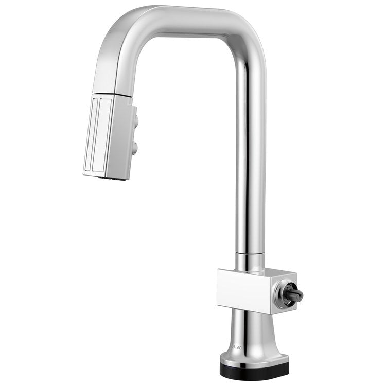 Prep Faucet Frank Lloyd Wright Smart Touch Less Handle Polished Chrome Pull Down Square 360 DEG Swivel 1.8 Gallons per Minute - Image 1