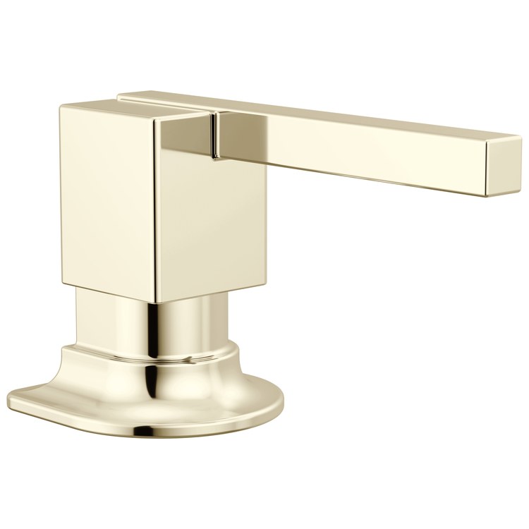 Soap Dispenser Frank Lloyd Wright Brilliance Polished Nickel Deck Plastic Metal/Plastic 13 Ounce