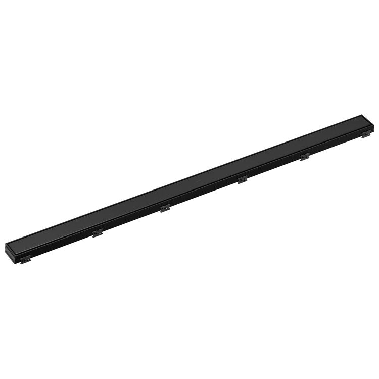 Linear Drain Reversible 48 Inch Matte Black Stainless Steel for Showers