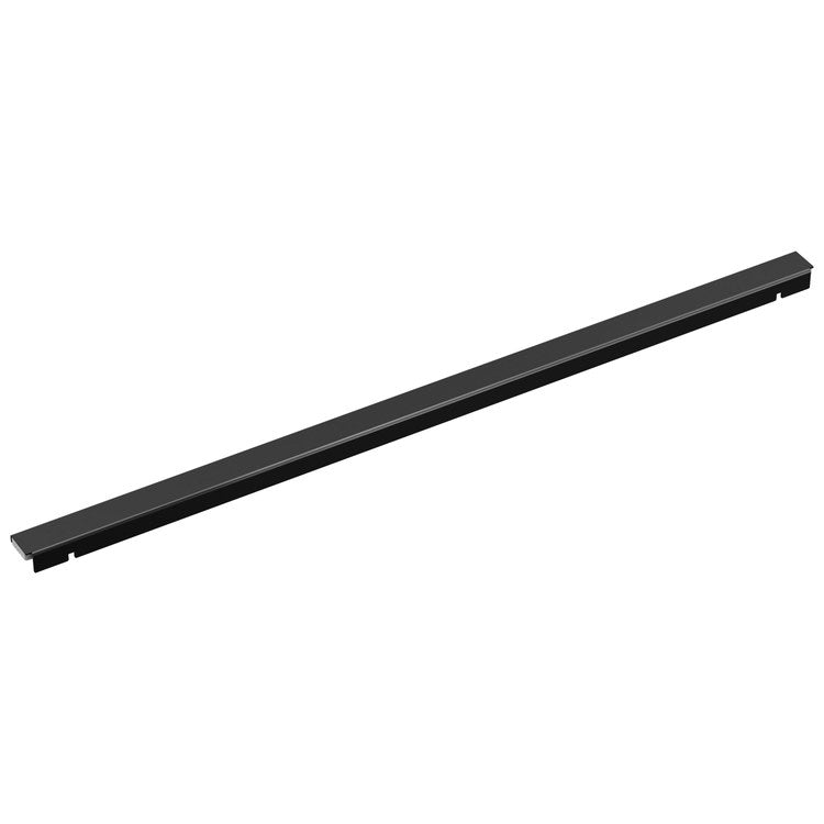 Linear Drain Wall Edge 24 Inch Matte Black Stainless Steel