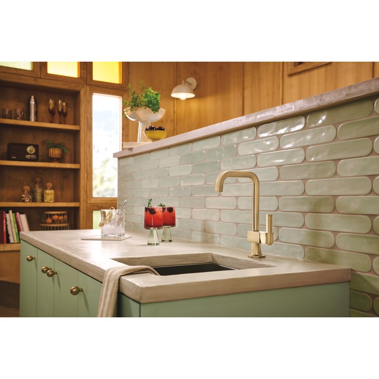 Handle Kit Frank Lloyd Wright 1 Lever Brilliance Luxe Gold ADA for Bar Faucet - Image 3
