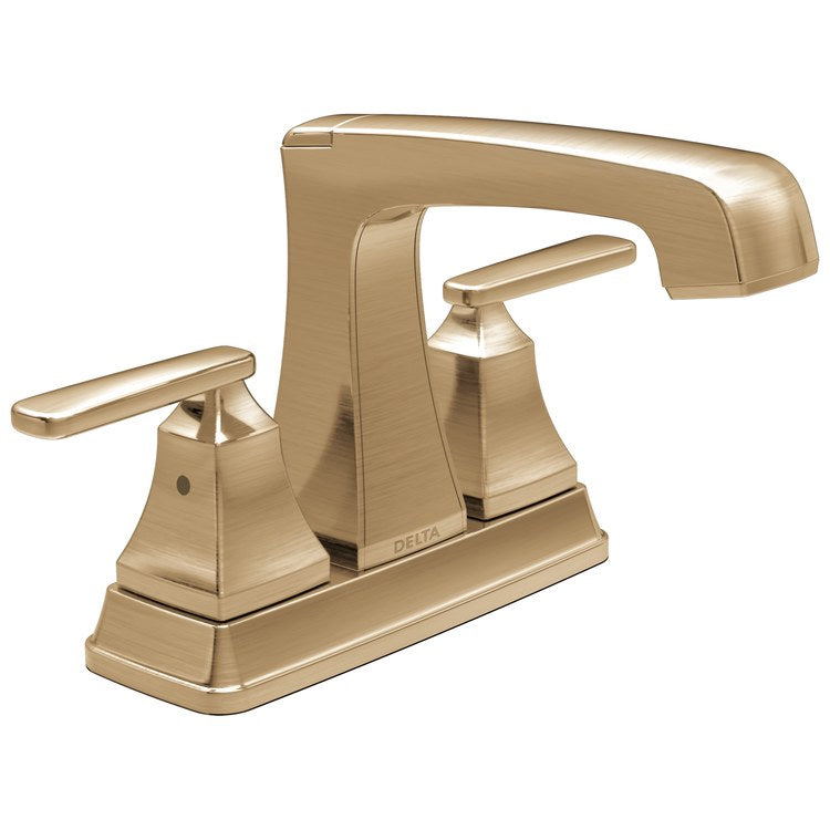 Lavatory Faucet Ashlyn Centerset 4 Inch Spread 2 Lever ADA WaterSense Brilliance Champagne Bronze 1.2 Gallons per Minute Deck Rigid Metal Pop-Up 3 Hole Diamond Seal - Image 1