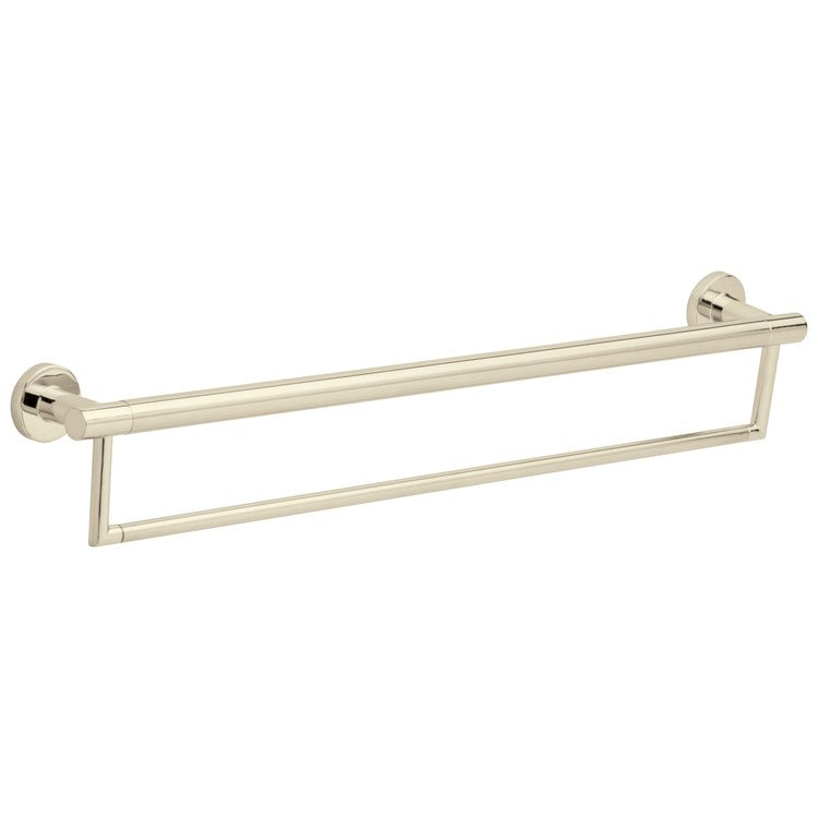 Towel Bar BathSafety 24 Inch with Assist Bar Polished Nickel Metal
